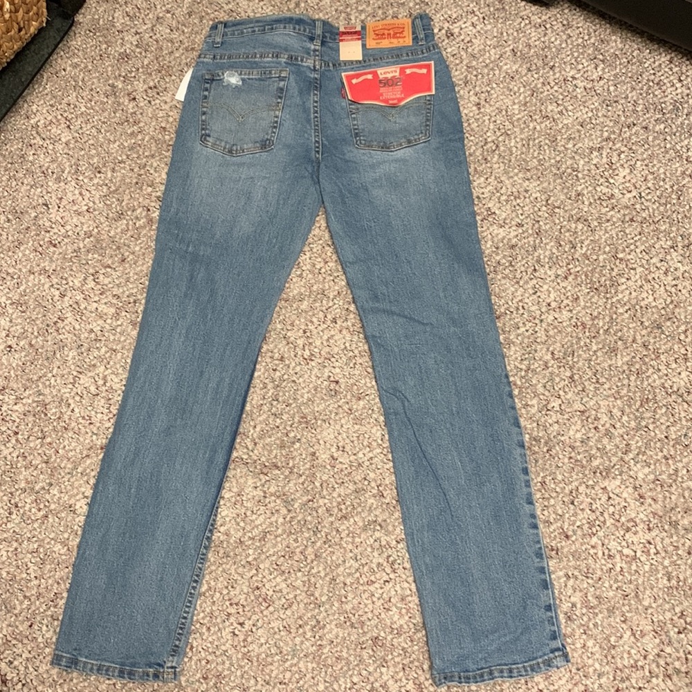 Levi's Blue Distressed Ankle Jeans - Picture 9 of 10